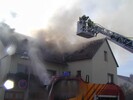 Dachstuhlbrand eines Einfamilienhauses