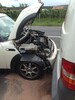 Auslaufende Betriebsstoffe nach Unfall mit vier Fahrzeugen