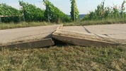 Hitzeauswirkung auf Feldweg