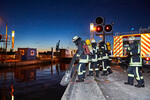 Üben für den Ernstfall - Einsatz an der Schleusenbaustelle