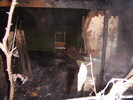 Brand an einer Gartenh&uuml;tte