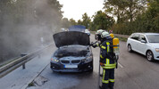 PKW-Brand f&uuml;hrt zu Verkehrsbehinderungen