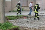 Gasausstr&ouml;mung auf dem Kiesplatz